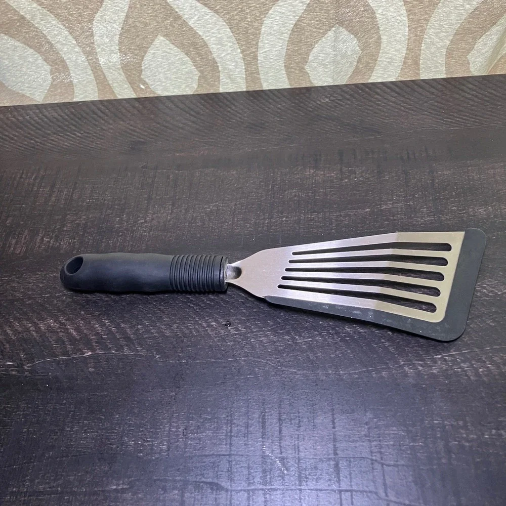Farberware Slotted Spatula Turner Metal Head Black Handle Kitchen Utensil